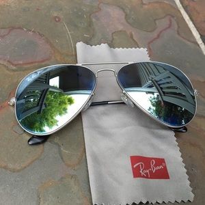 Ray Ban Original Aviator Mirrored Sunglasses